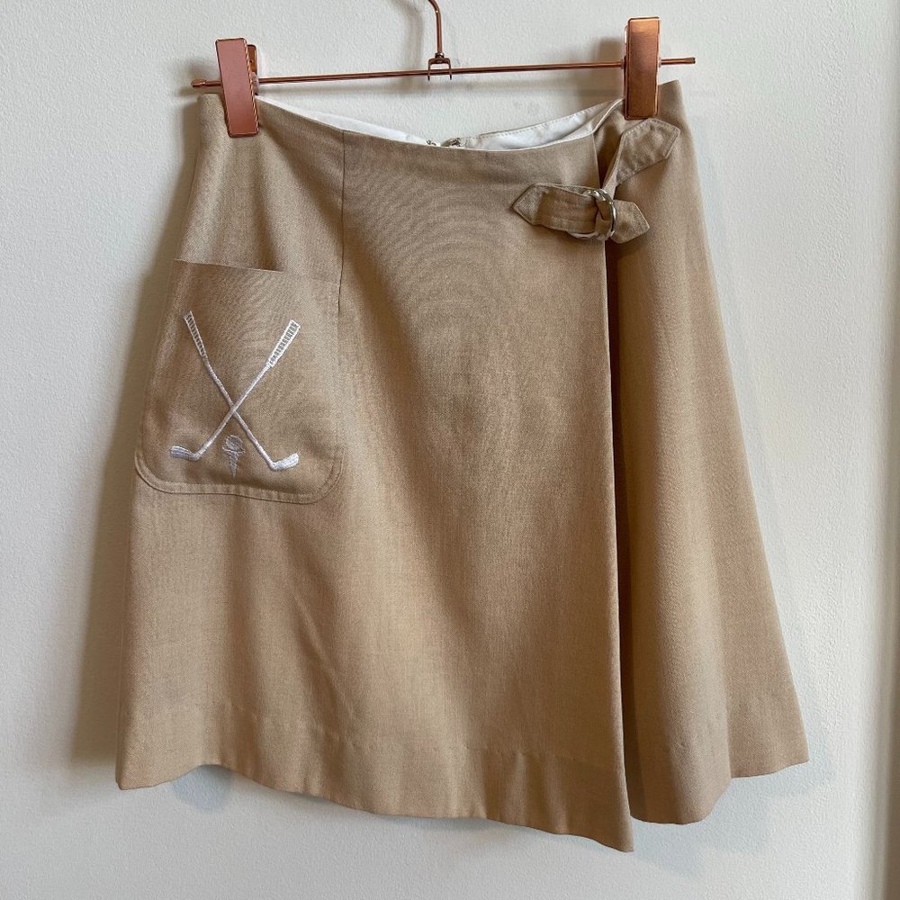 Vintage 70's Faux Wrap Golf Skirt